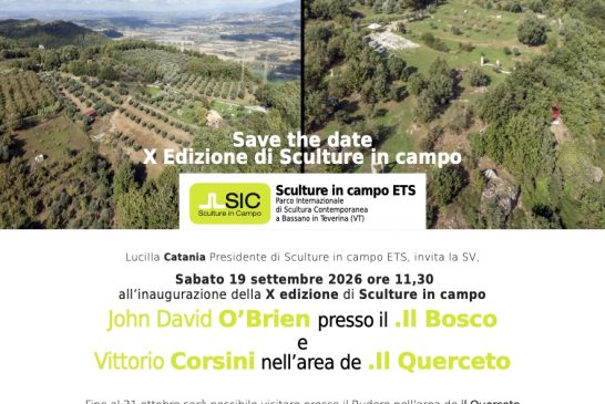 DUE NUOVE OPERE PER LA DECIMA EDIZIONE DI SCULTURE IN CAMPO 2026 A BASSANO IN TEVERINA (VT)